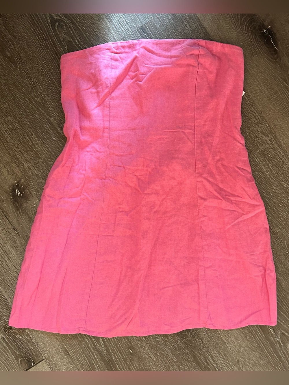 NWT Large Old Navy Pink Strapless Linen Blend Mini Dress with Pockets
